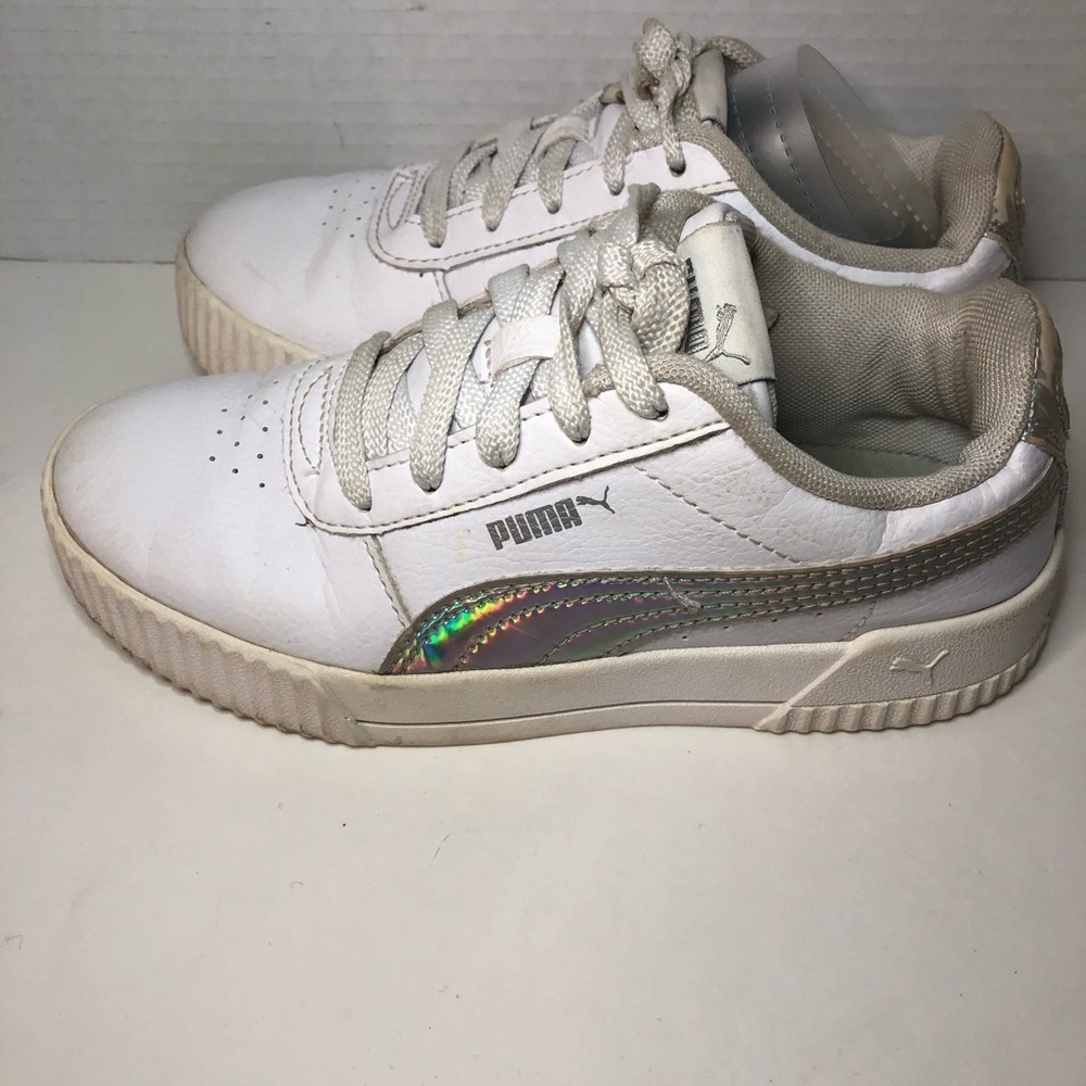 Puma White and Silver Sneakers - Picture 10 of 16